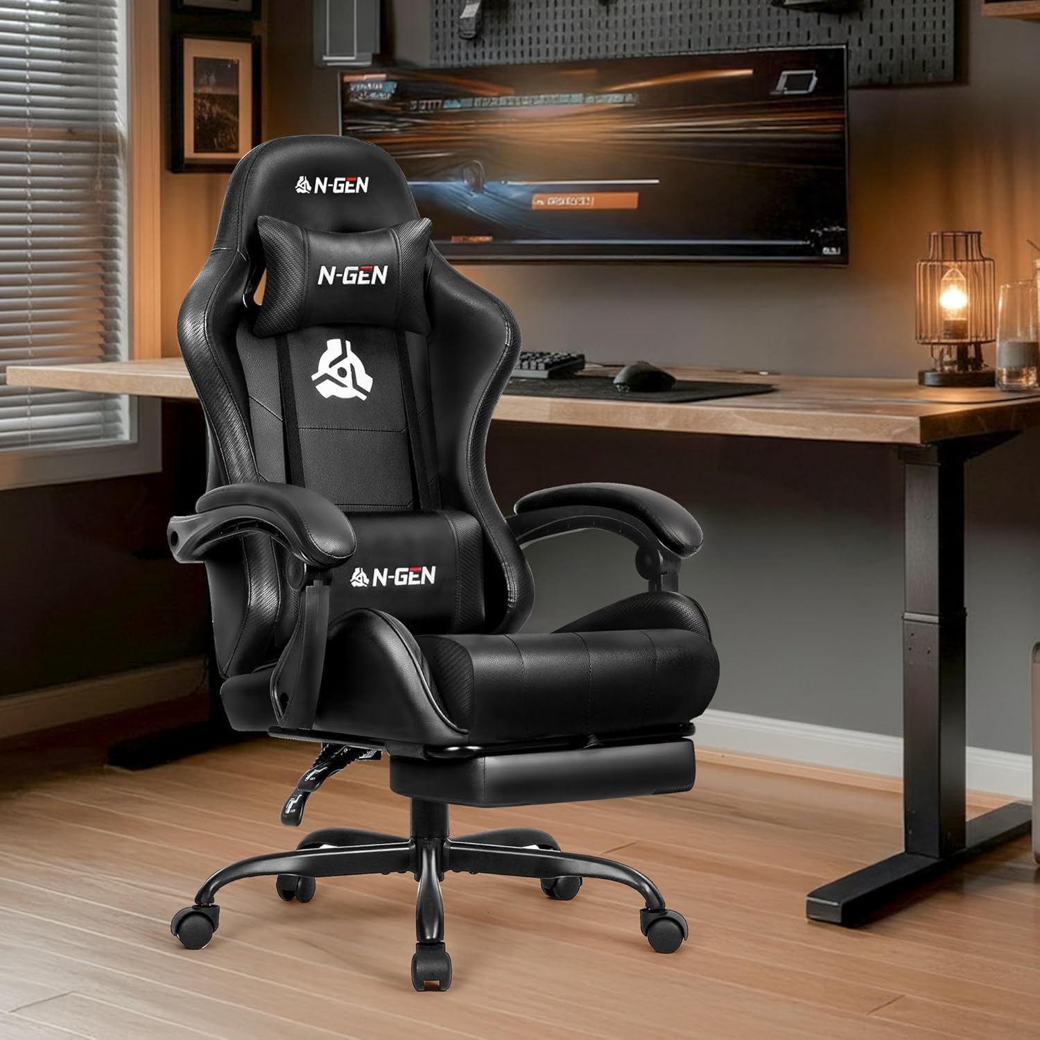 Gaming Chair with Footrest Lum - Ergonomic Office Chair review and price