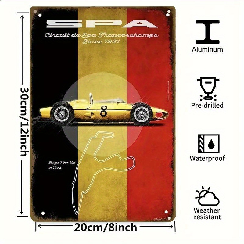 metal Racing Car Sign - Spa Ra - Home Office Or review and price