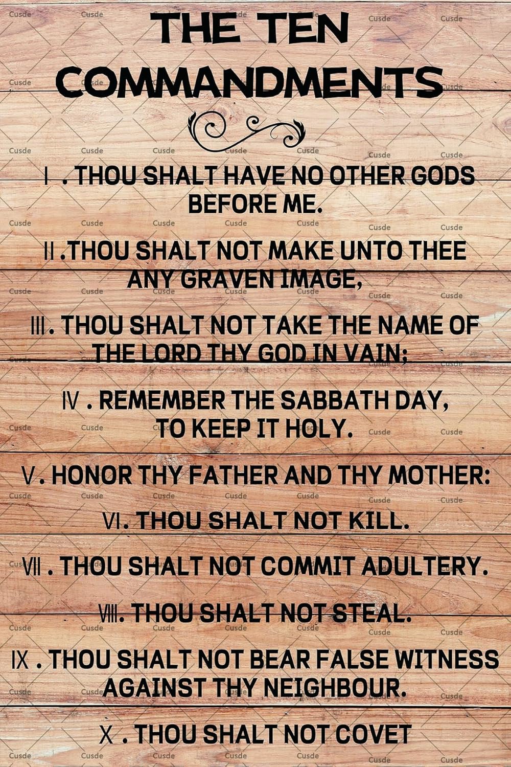 Cusde Ten Commandments Poster  - Home Office Room Inspiration review and price